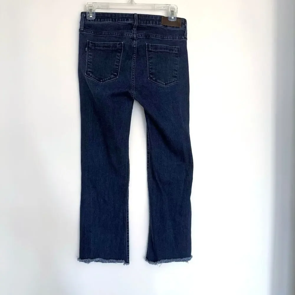 Parker Smith Crop Straight Jeans Size 2 26 Medium Wash Stretch Denim
